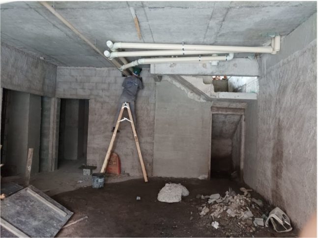 13/03/23 - Distribuição Hidráulica do 1° Subsolo (Casas 4 e 5)