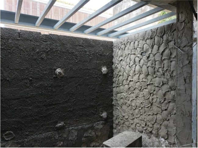 09/02/24 - Emboço dos muros do jardim (Térreo Casas 01 a 05)