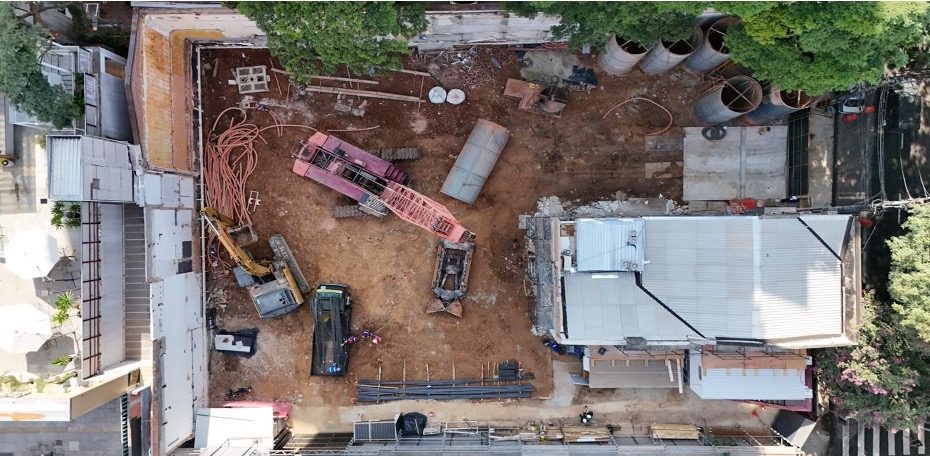 04/24 - Vista geral da obra - Mobilização de equipamento