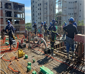 04/24 - Concretagem da laje do 4° pavimento