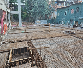 04/24 - Montagem da armação da laje do térreo (Periferia)