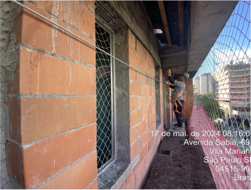 05/2024 - Execução de revestimento argamassado nos terraços